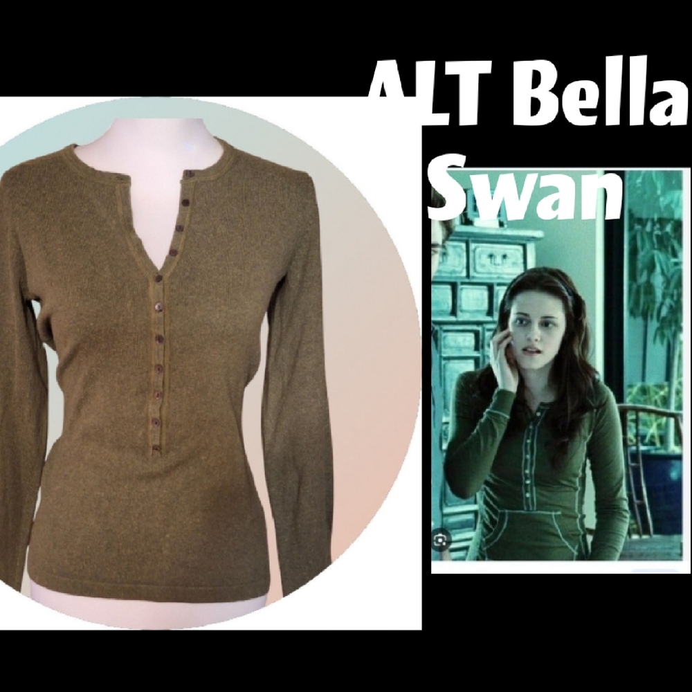 Tyler Boe Olive Henley Sweater
